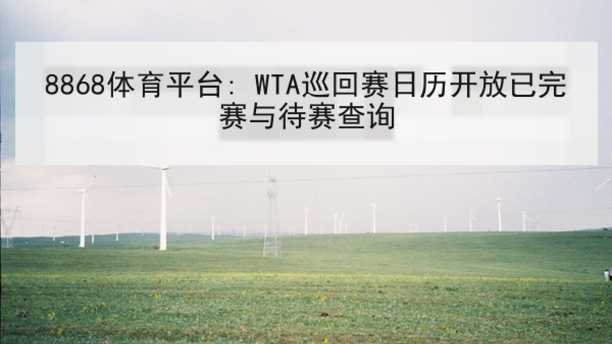 8868体育平台: WTA巡回赛日历开放已完赛与待赛查询